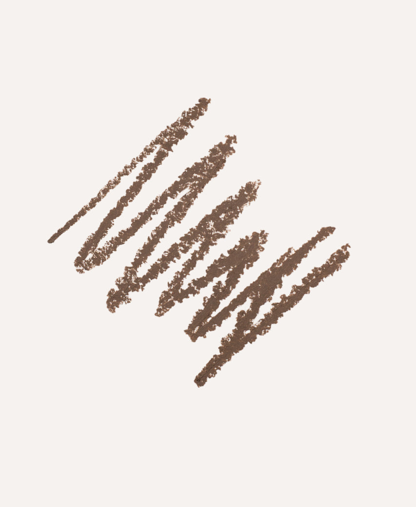 swatch of sustainable almond brow pencil - shade perfect by Ere Perez