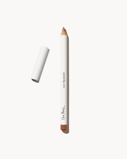 Eyebrow pencil with cap on a white background