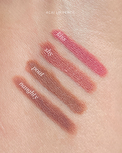 organic lip pencil in its sustainable waste-free packaging