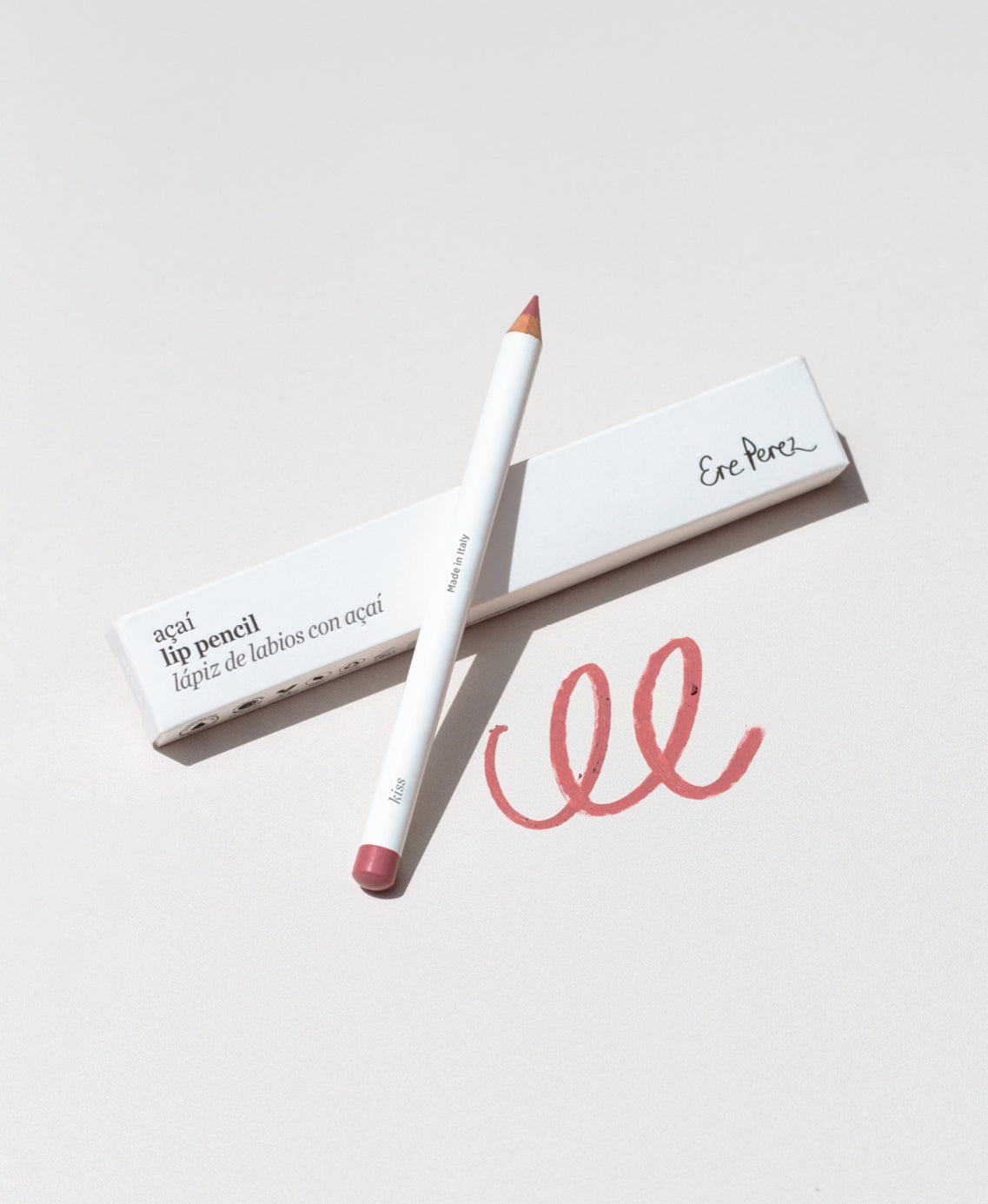 swatch & organic lip pencil in its sustainable waste-free packaging
