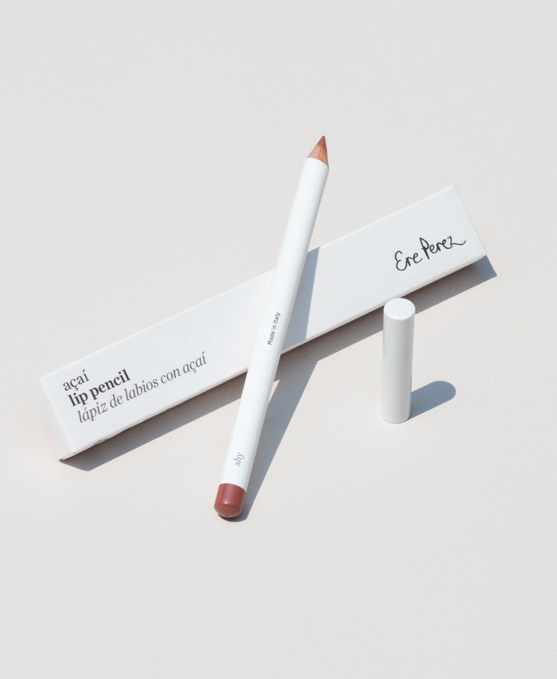 organic lip pencil in its sustainable waste-free packaging