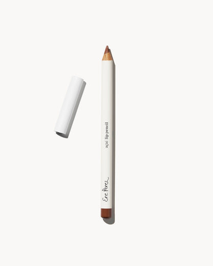 Eyebrow pencil with cap on a white background