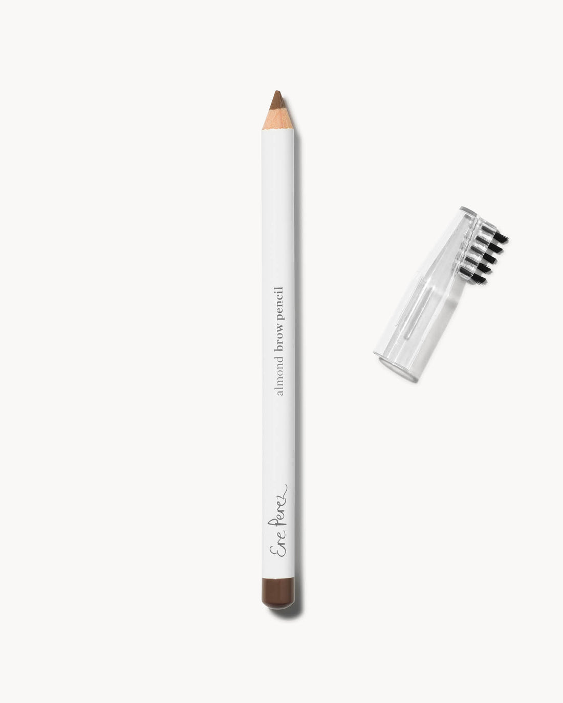 Eyebrow pencil with cap on a white background
