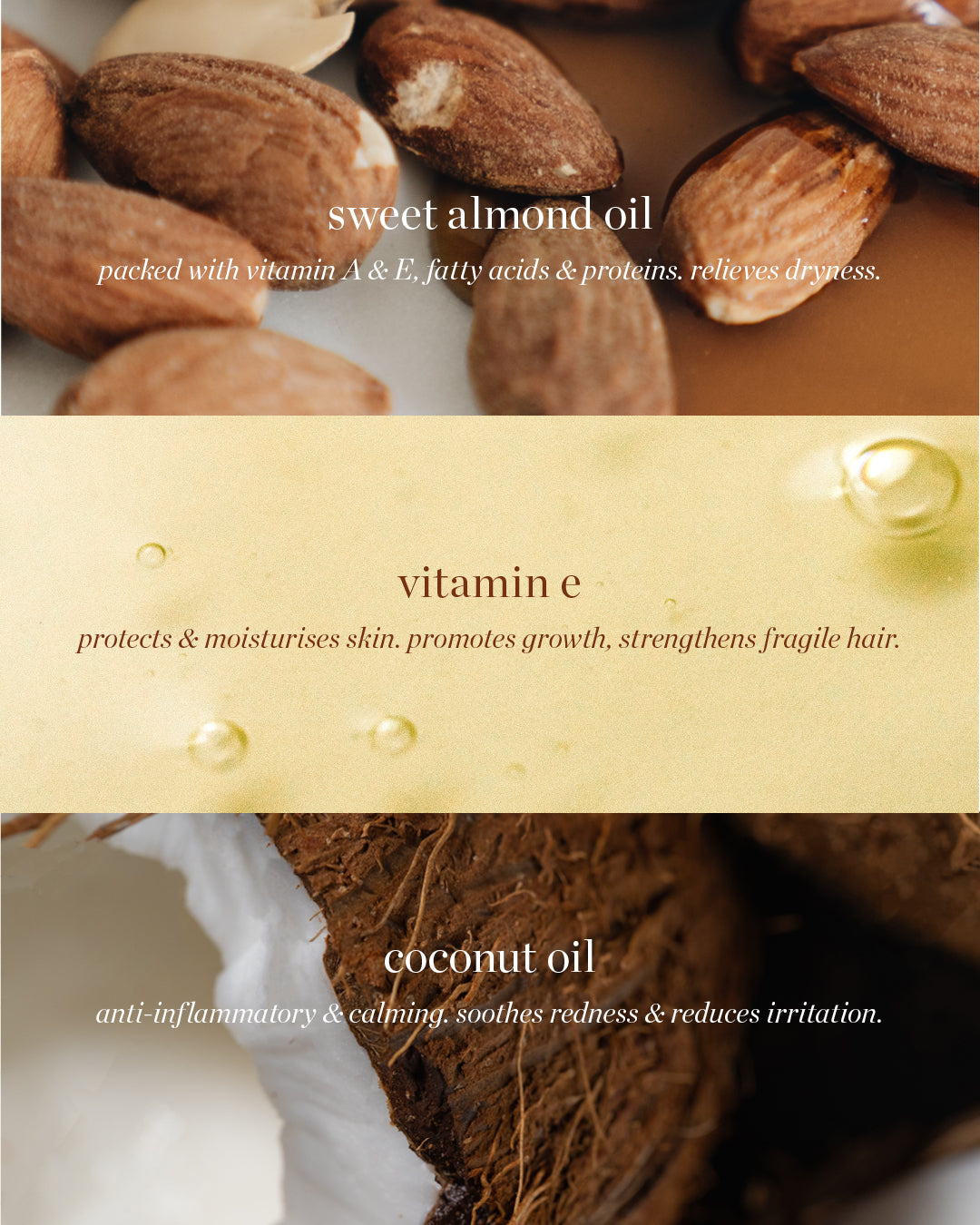 all-natural main ingredients in almond brow pencil by Ere Perez and their benefits