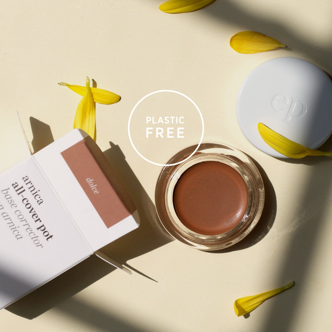 Pot of all-natural arnica all-cover pot by Ere Perez proudly plastic free