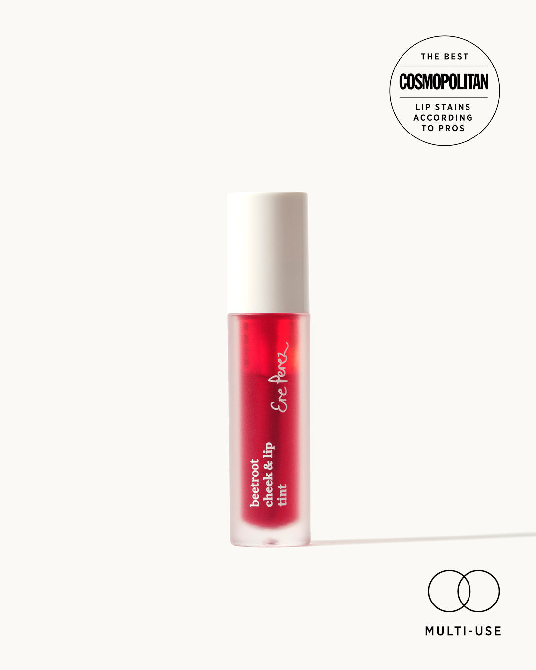 Ere Perez natural & plastic free beetroot cheek & lip tint bottle, named as best cosmopolitain lip stains according to pros