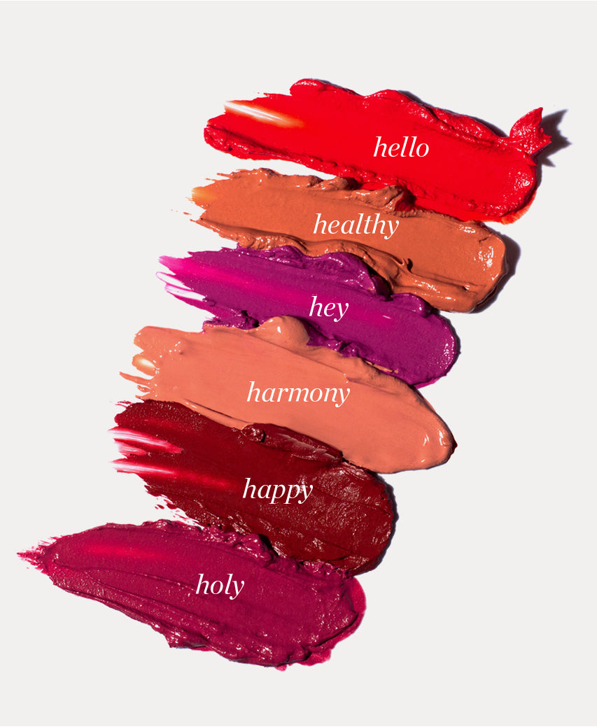 swatches of different shades of natural carrot colour pot by Ere Perez
