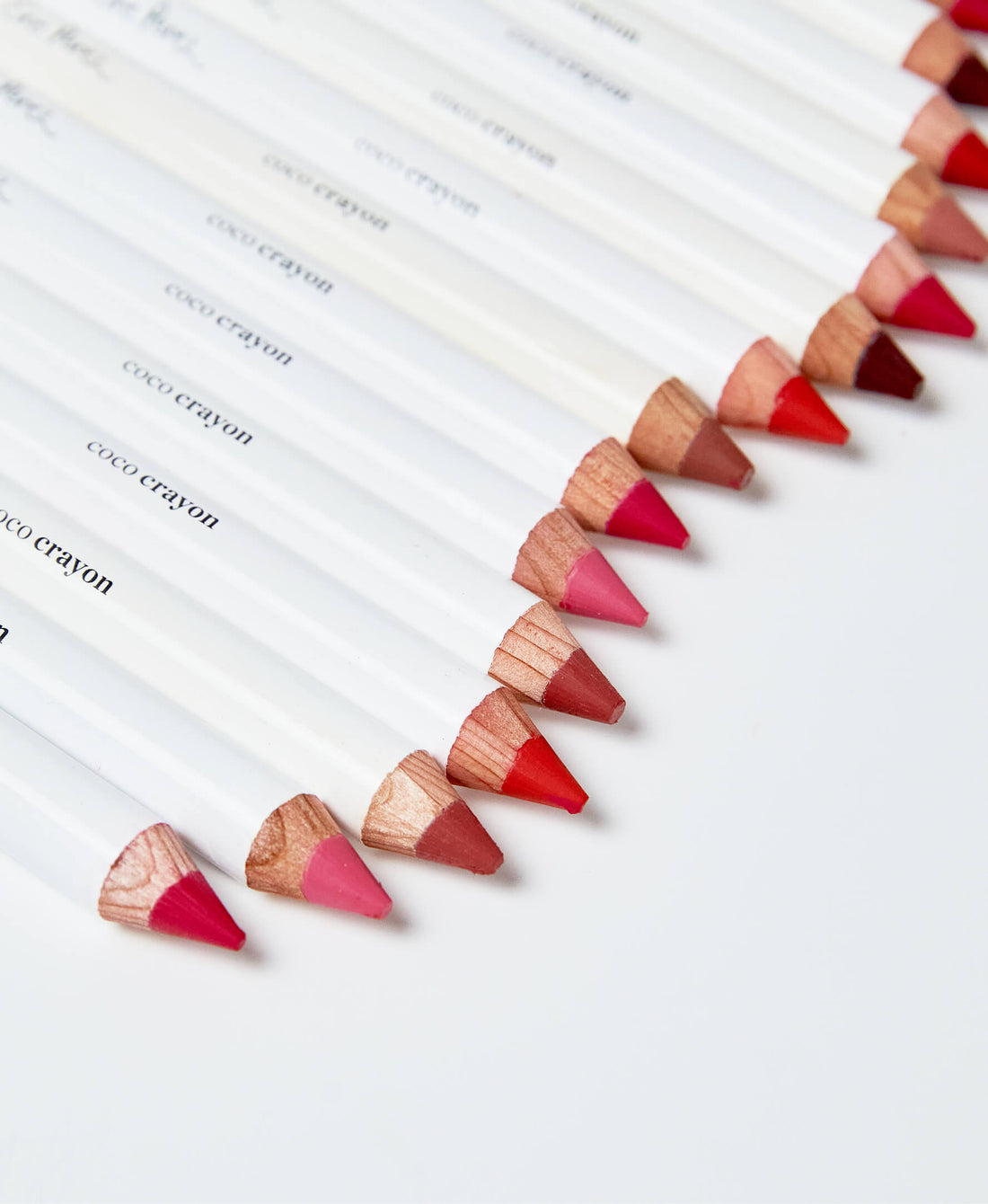 multiple natural coco crayons by Ere Perez in all its different shades