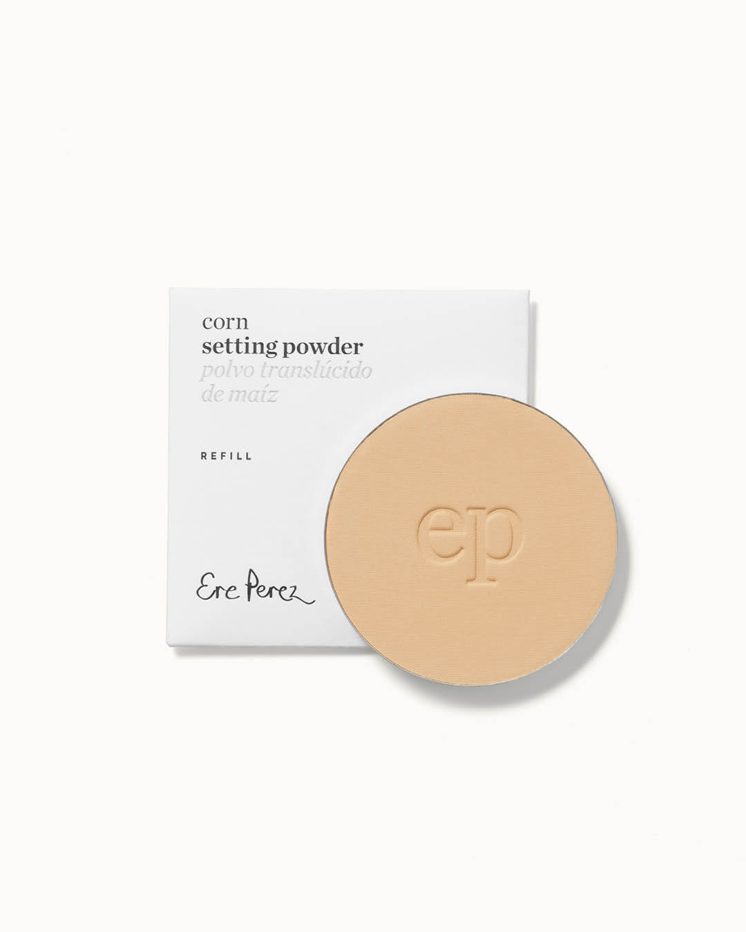 Natural refill for corn setting powder by Ere Perez for sustainable packagings