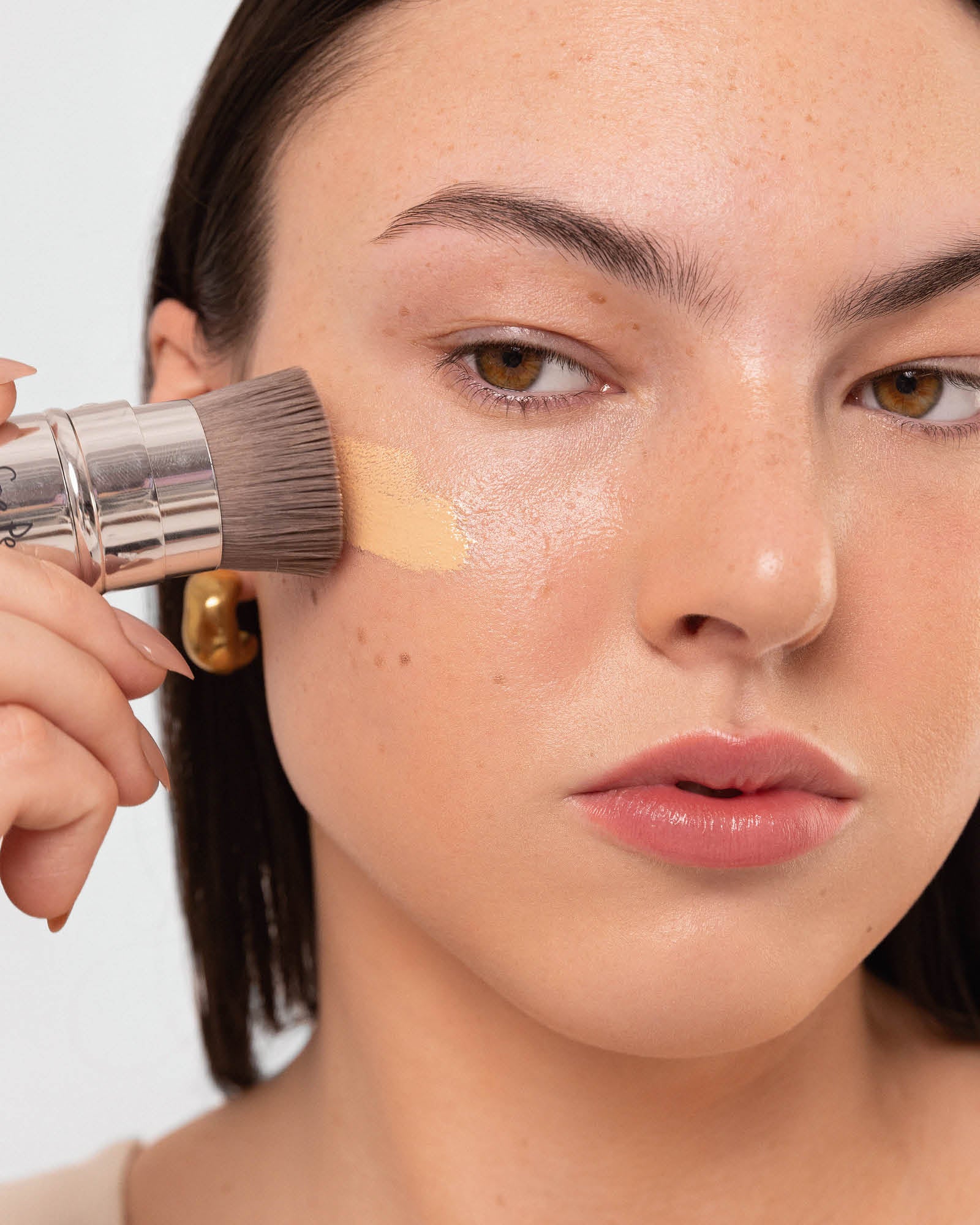 eco vegan retractable kabuki brush