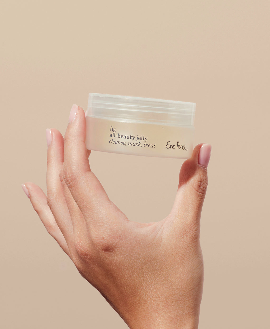 pot of all-natural fig all-beauty jelly by Ere Perez in its sustainable packaging