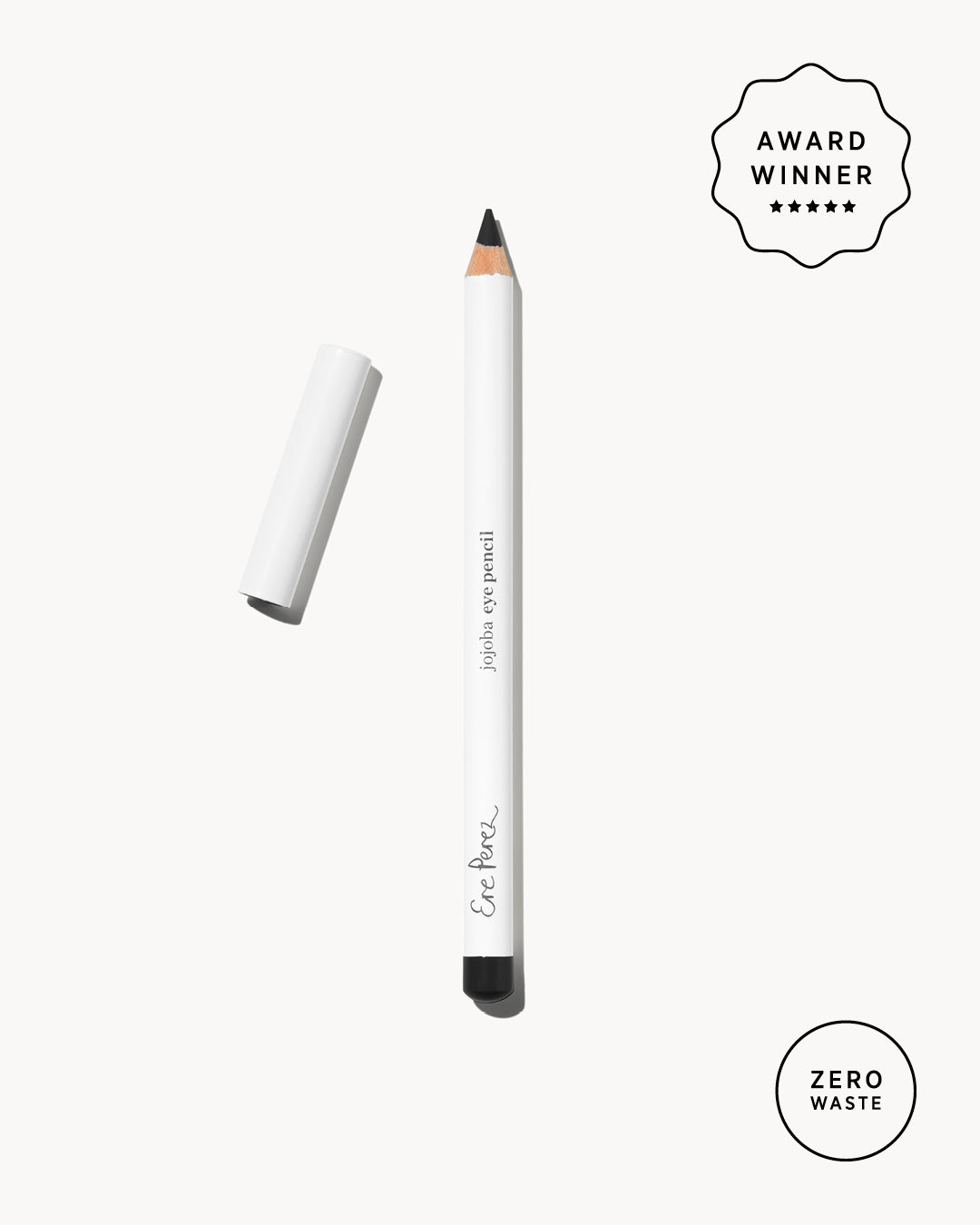 Natural award winning jojoba eye pencil in its zero-waste packaging