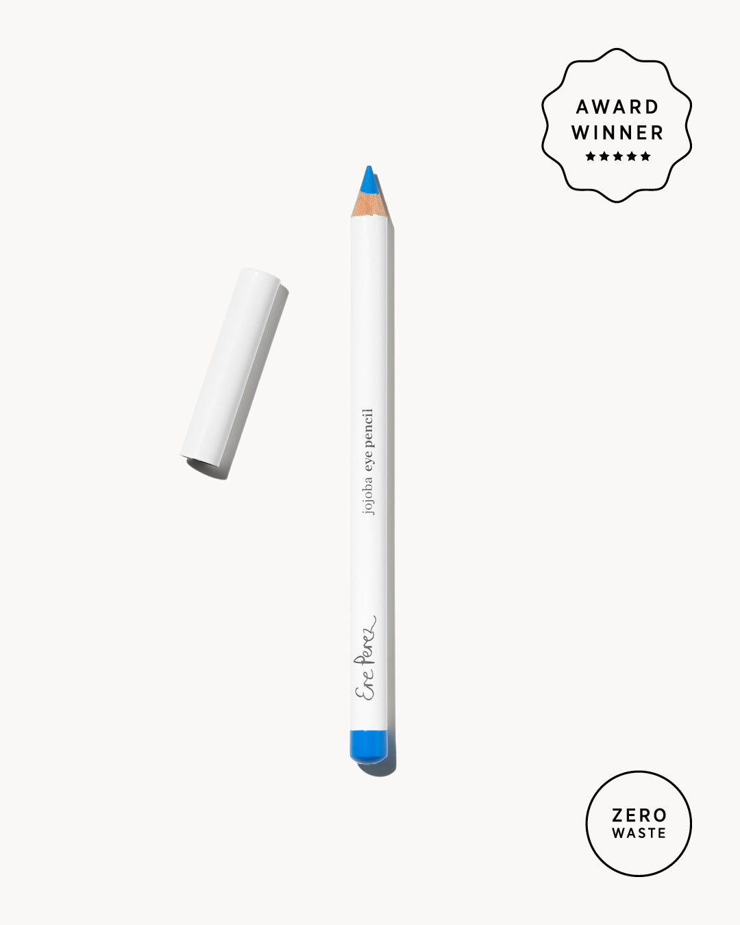 Natural award winning jojoba eye pencil in its recyclable packaging