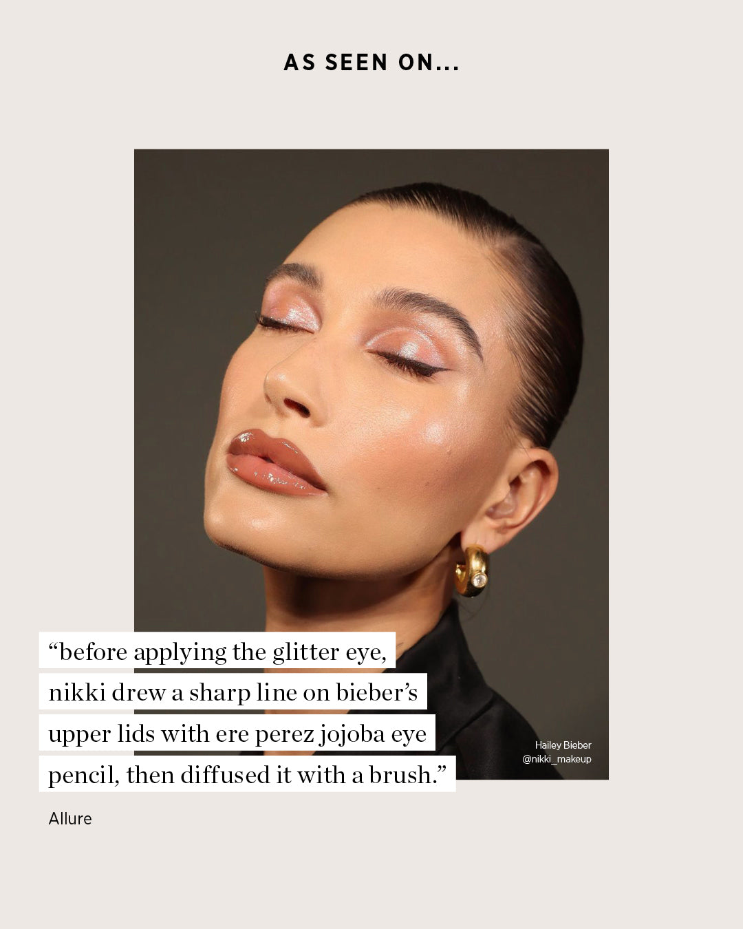 Natural jojoba eye pencil; as seen on Hailey Bieber&