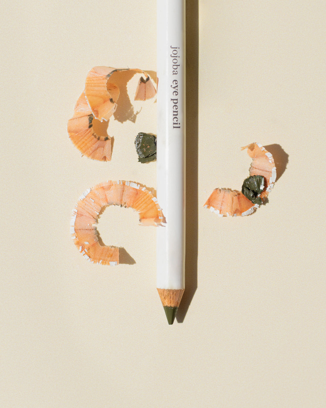 organic jojoba eye pencil sharpened with eco duo sharpener