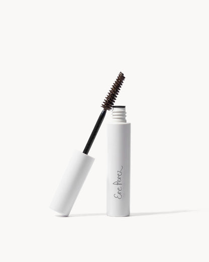 Eyebrow mascara with brush on a white background