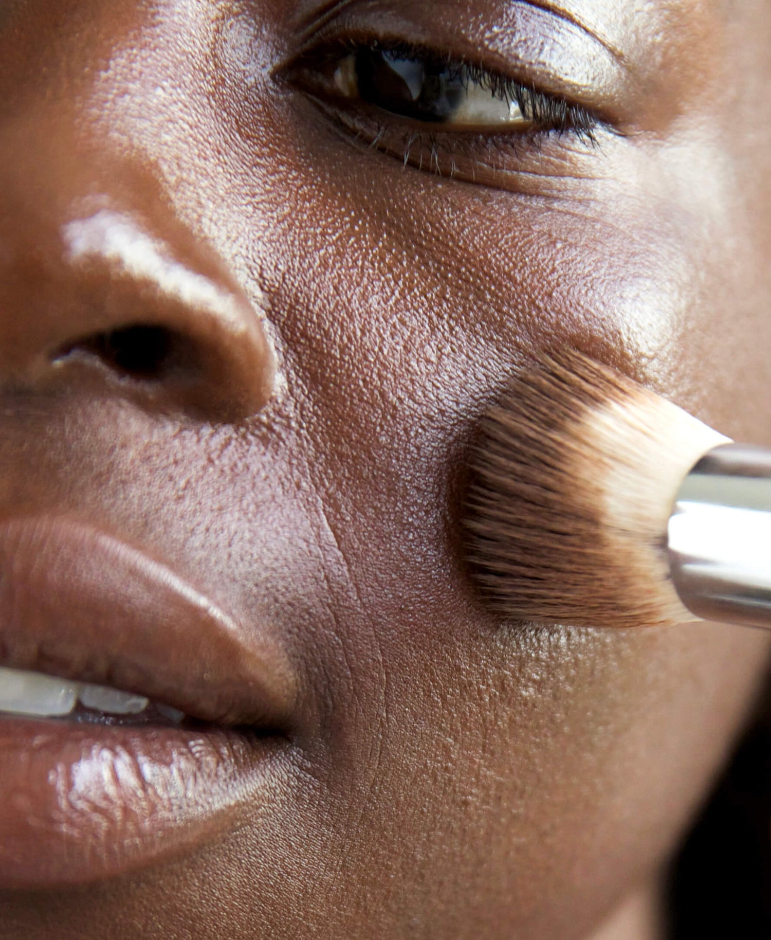 nourishing & all-natural oat milk foundation applied on sensitive skin for bright and even complexion
