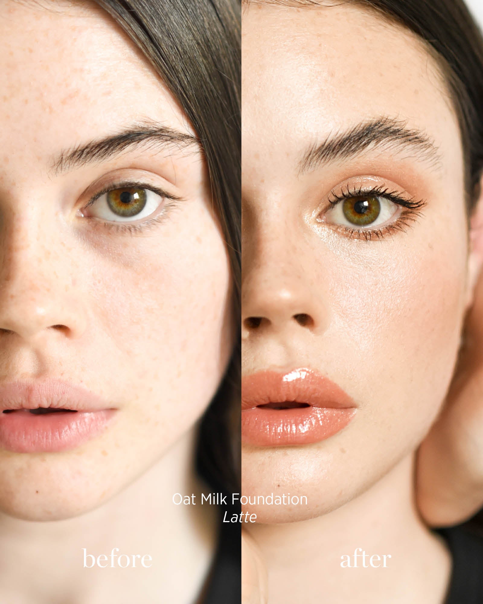 Before and after comparison of a woman&