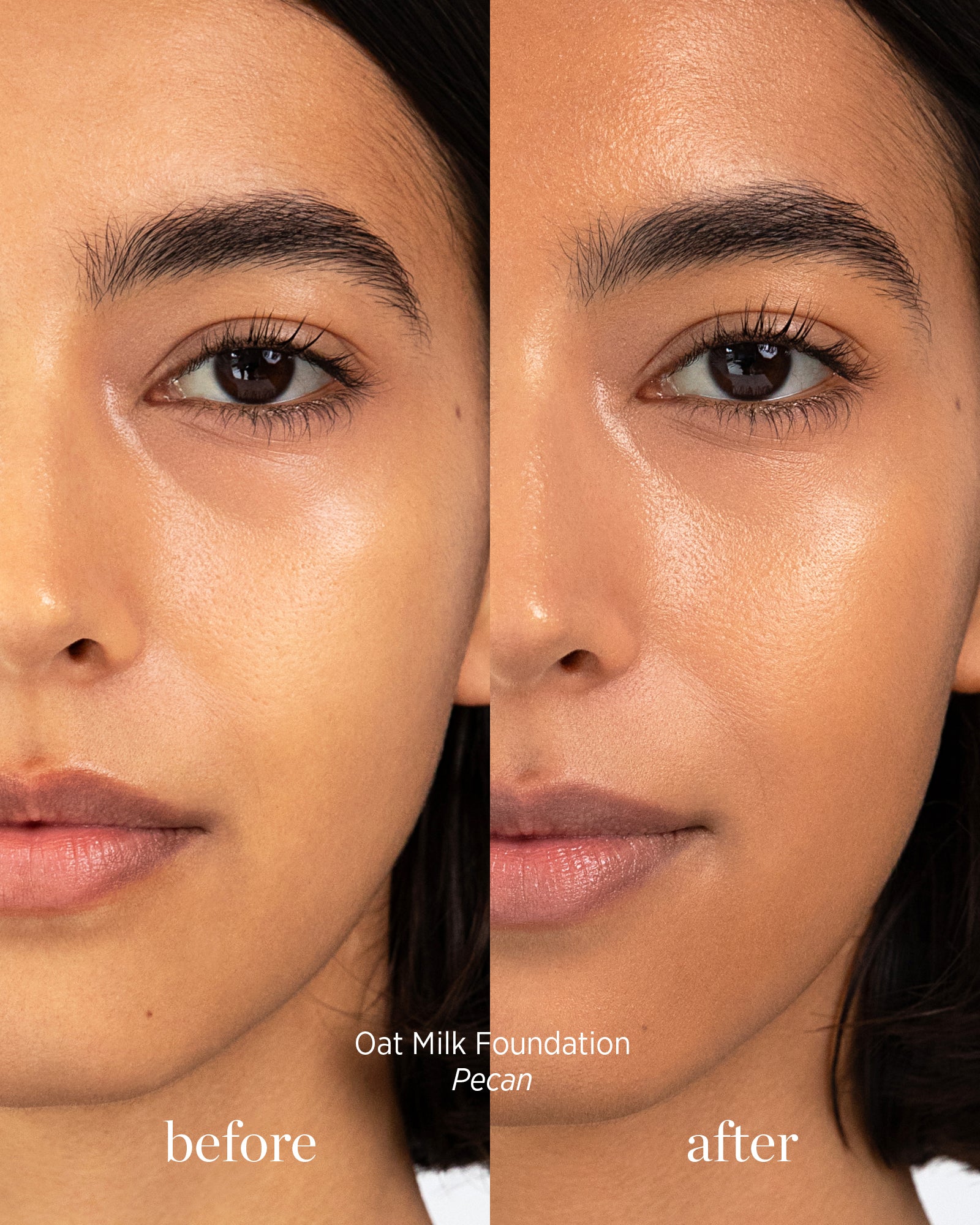 Before and after comparison of a woman&