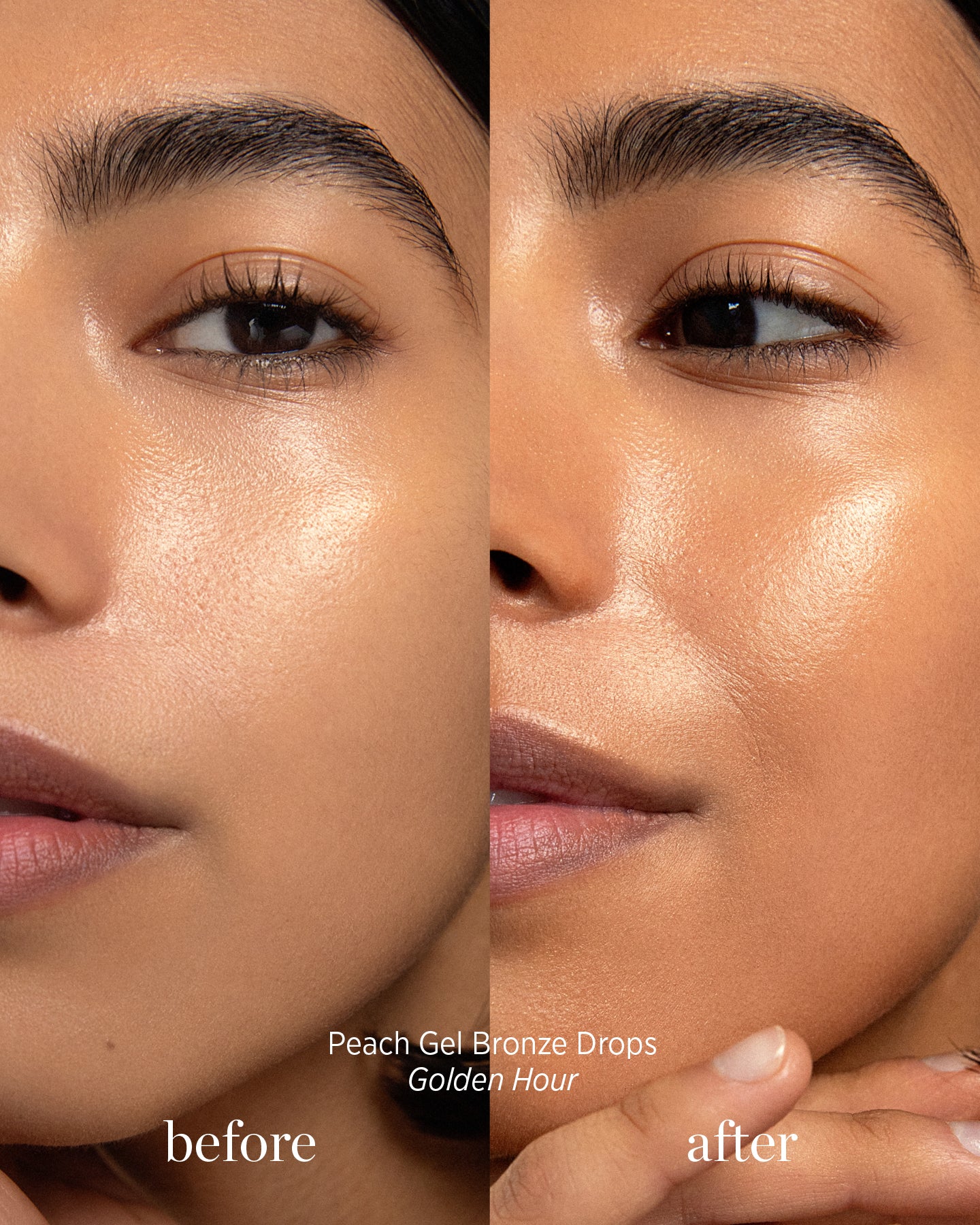 peach gel bronzing drops