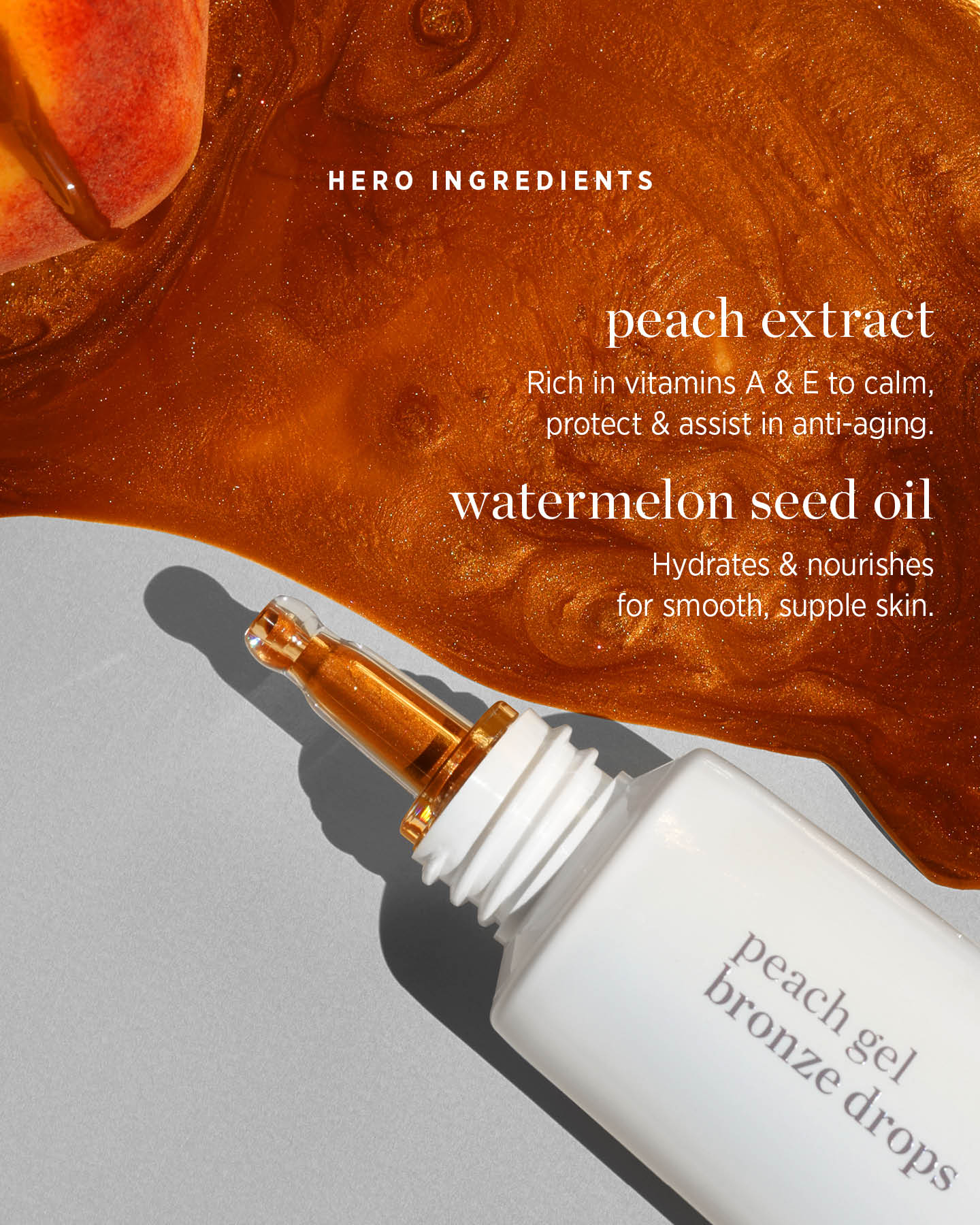 peach gel bronzing drops