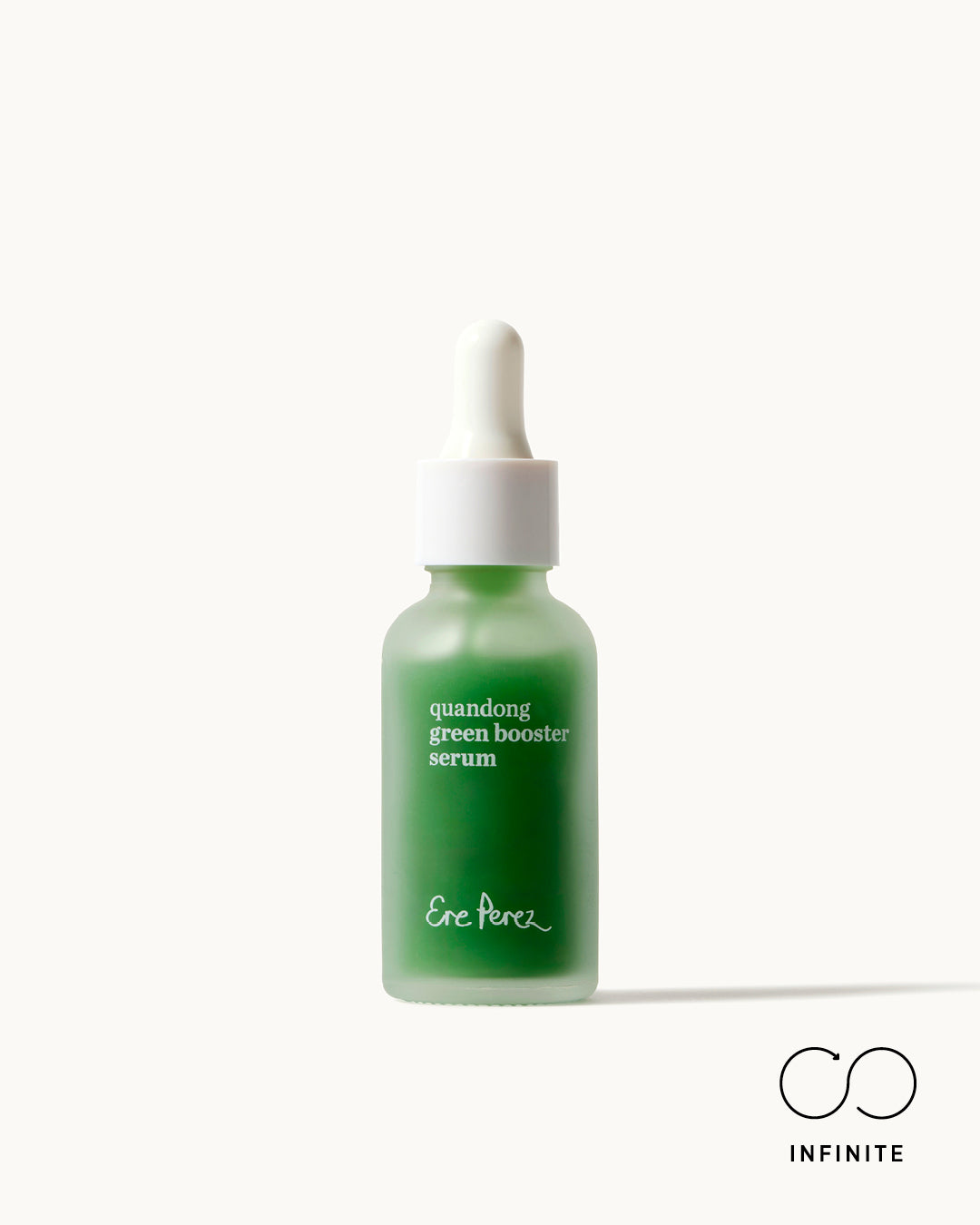 natural quandong green booster serum in its infinitely recyclable bottle