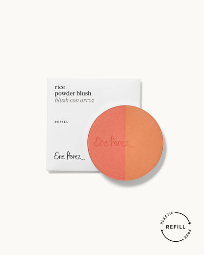 Natural refill of rice powder blush by Ere Perez for a sustainable packaging