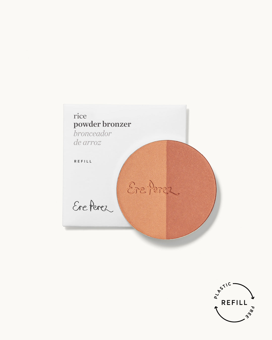 Natural refill for rice powder bronzer by Ere Perez for sustainable packagings