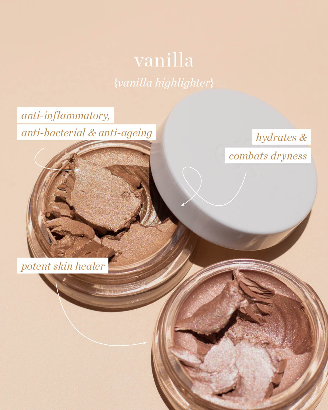 Organic vanilla highlighter pot with it&