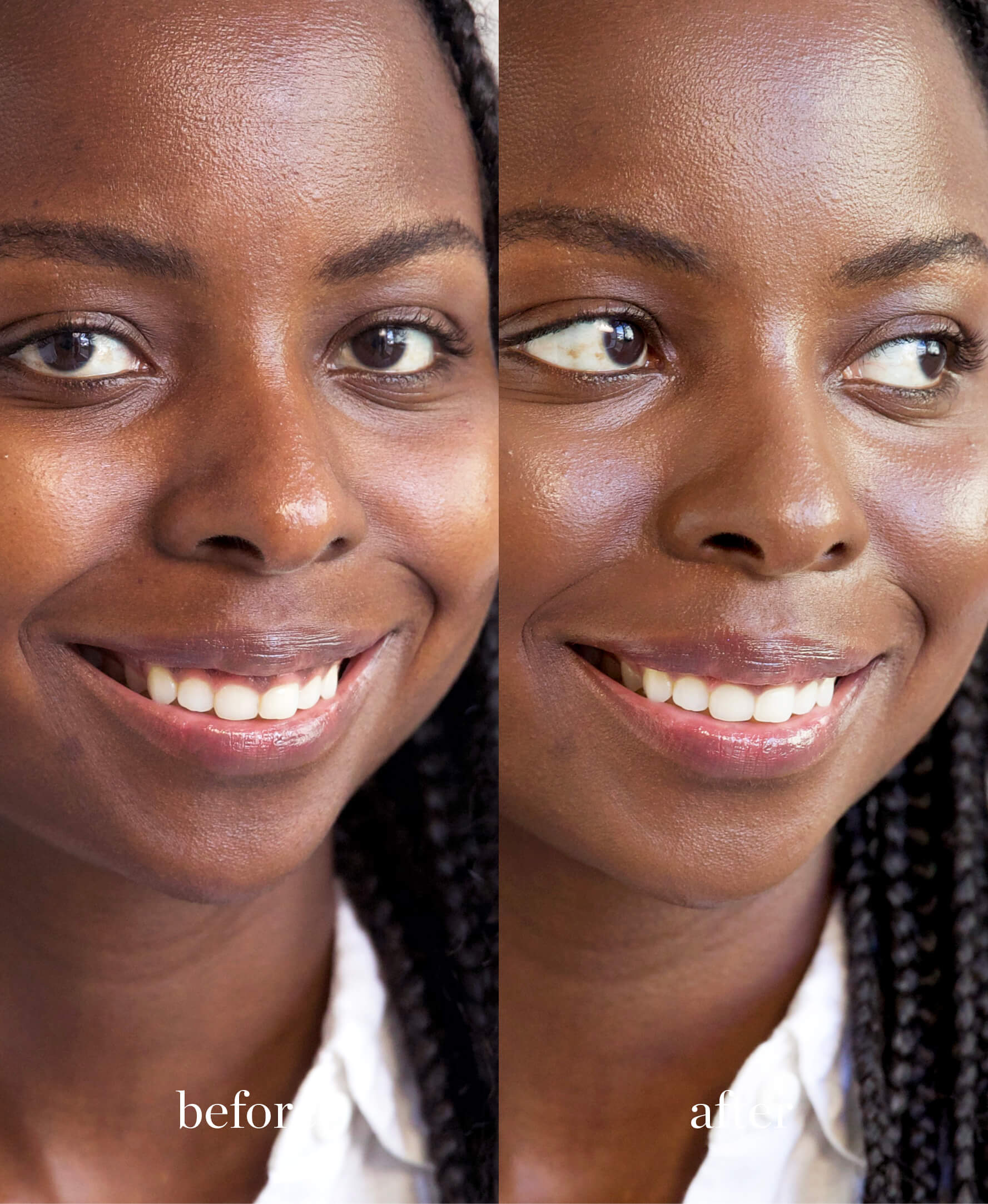 Comparison of coverage of delicate & cruelty free arnica all-cover concealer