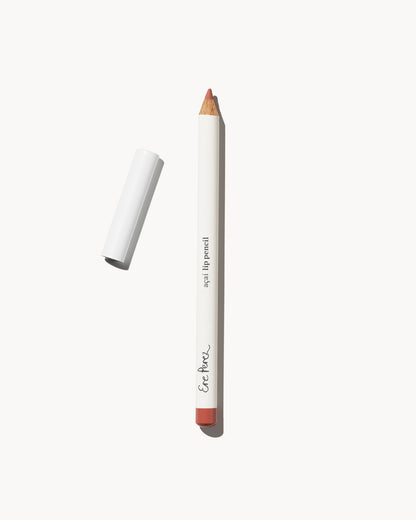 Eyebrow pencil with cap on a white background