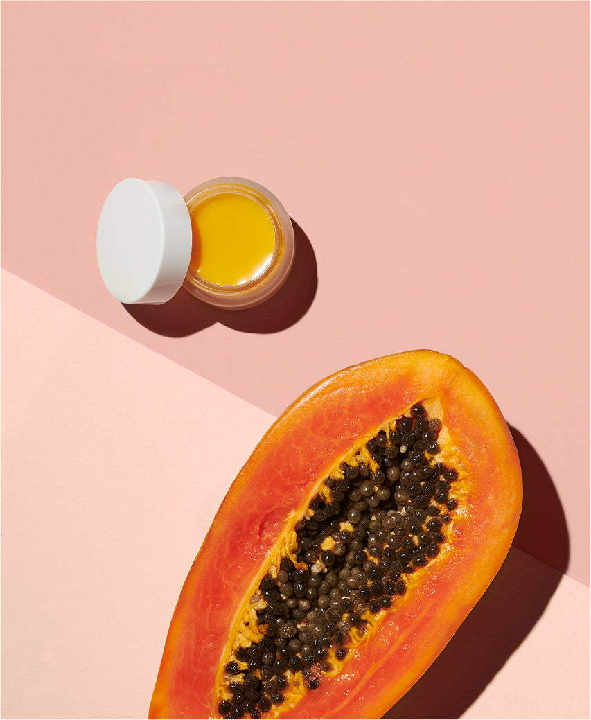 organic papaya SOS marmalade Ere Perez next to its star ingredient: papaya