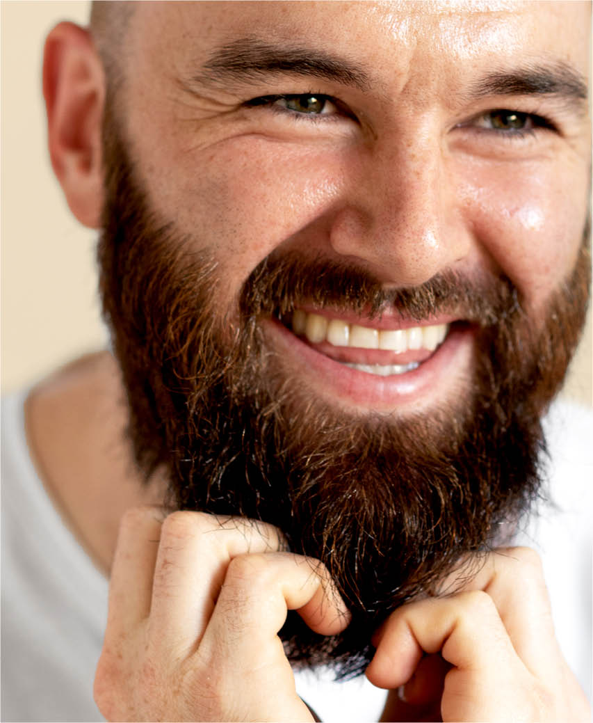 eco-friendly papaya SOS marmalade Ere Perez applied on the skin and beard for hydration and softness