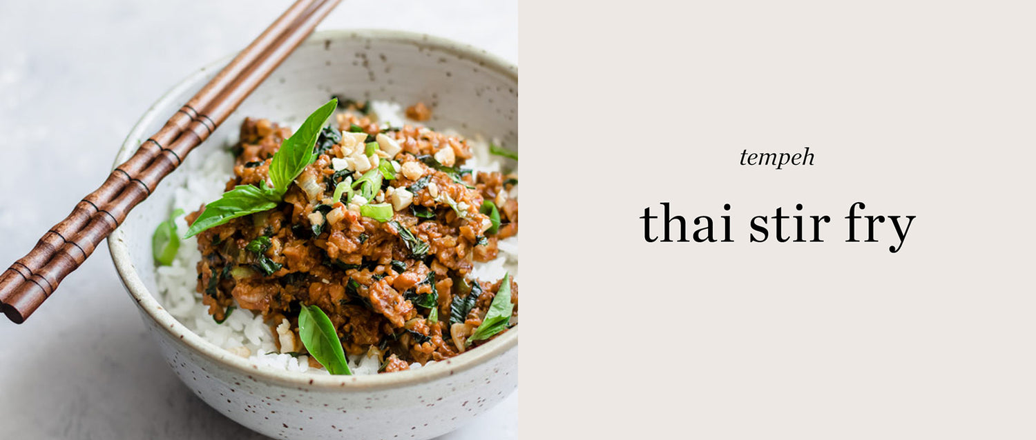 thai basil tempeh stir fry