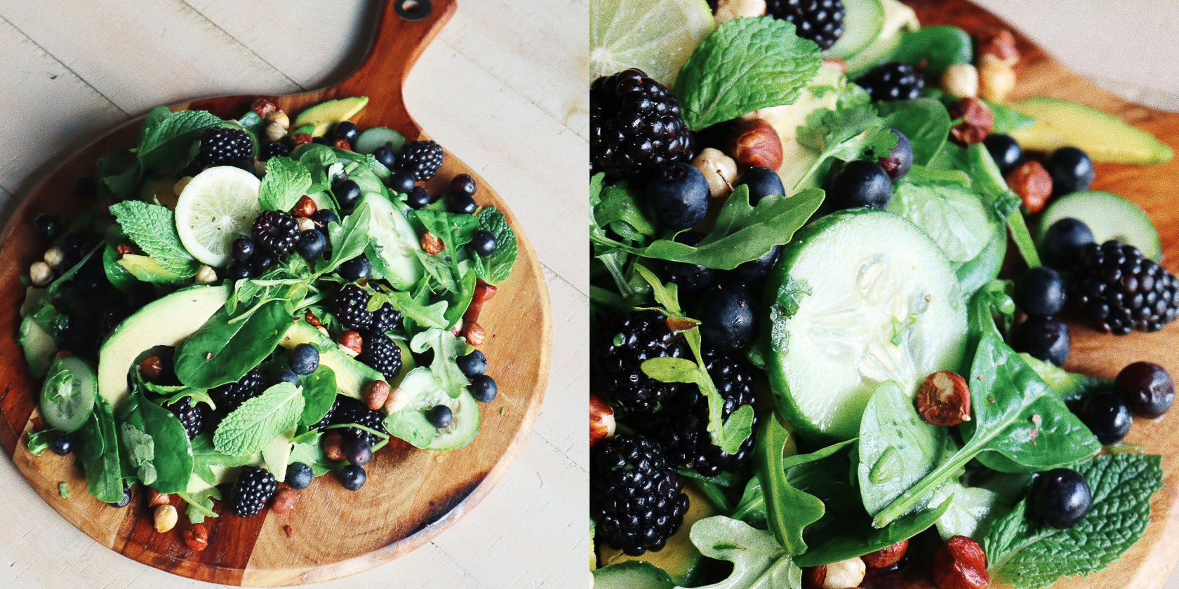 blackberry hazelnut salad