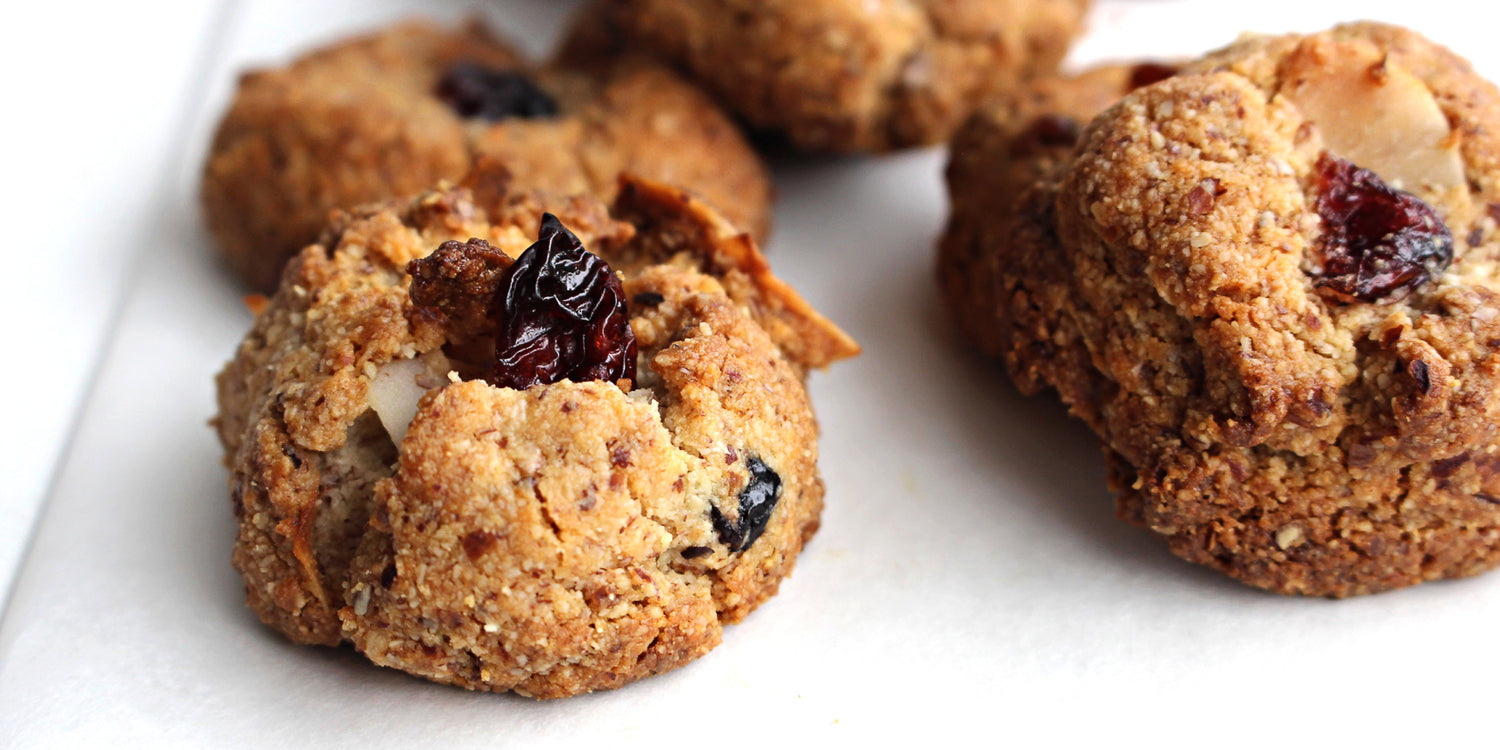 coconut & cranberry festive cookies