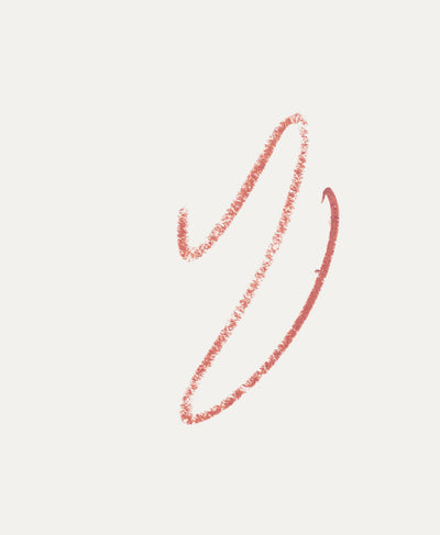 swatch of natural açai lip pencil by Ere Perez 