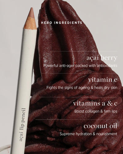 organic lip pencil in its sustainable waste-free packaging  