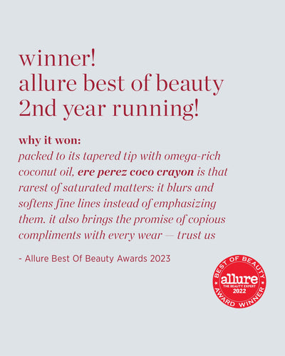 sustainable coco crayon by Ere Perez winner of allure best of beauty second year running 