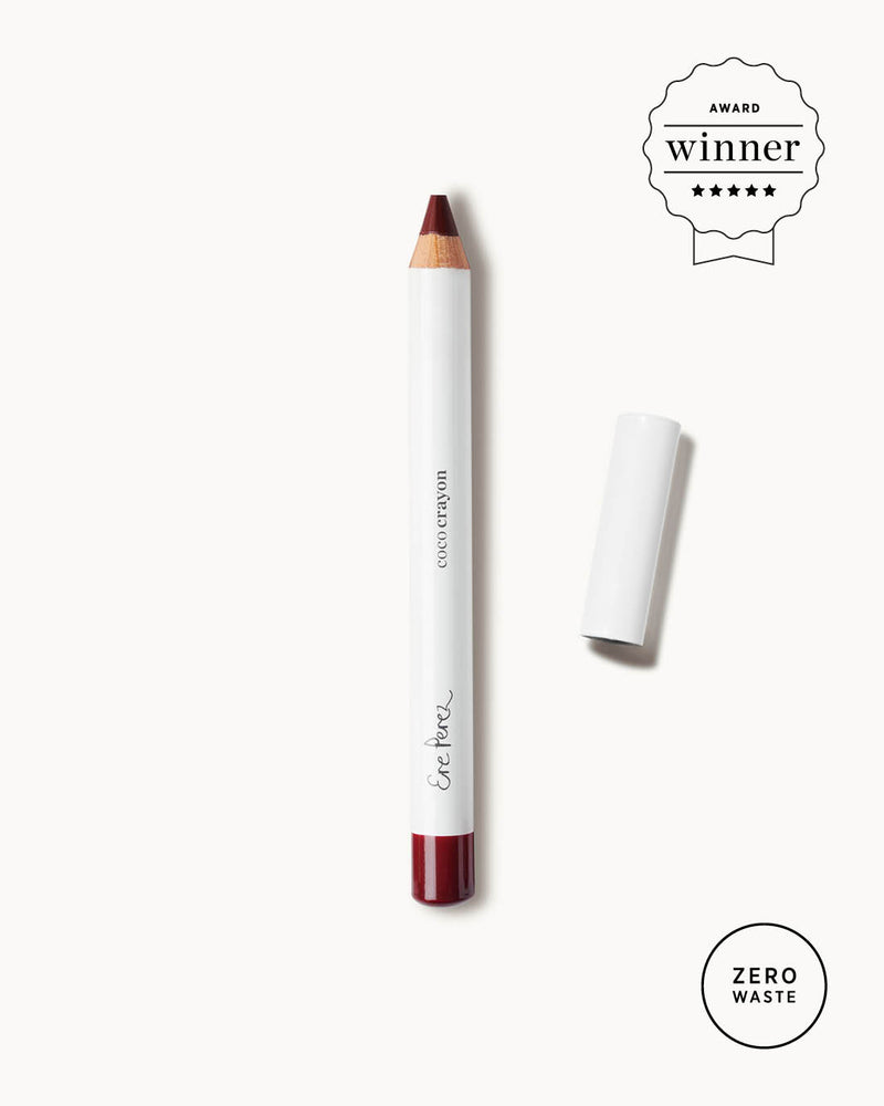sustainable coco crayon in its zero waste packaging award winner of best of beauty by allure   #shade_rebel