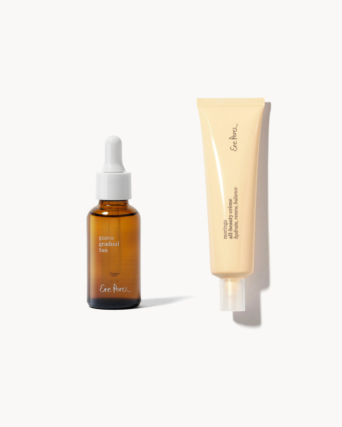 self tan set by Ere Perez: combo of a bottle of guava gradual tan &amp; tube of moringa all-beauty cream