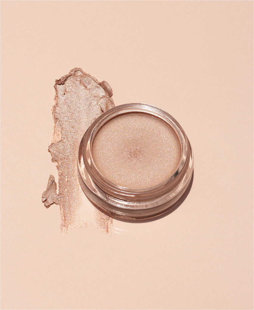 Pot of Ere Perez all-natural vanilla highlighter, in proudly plastic free packaging  