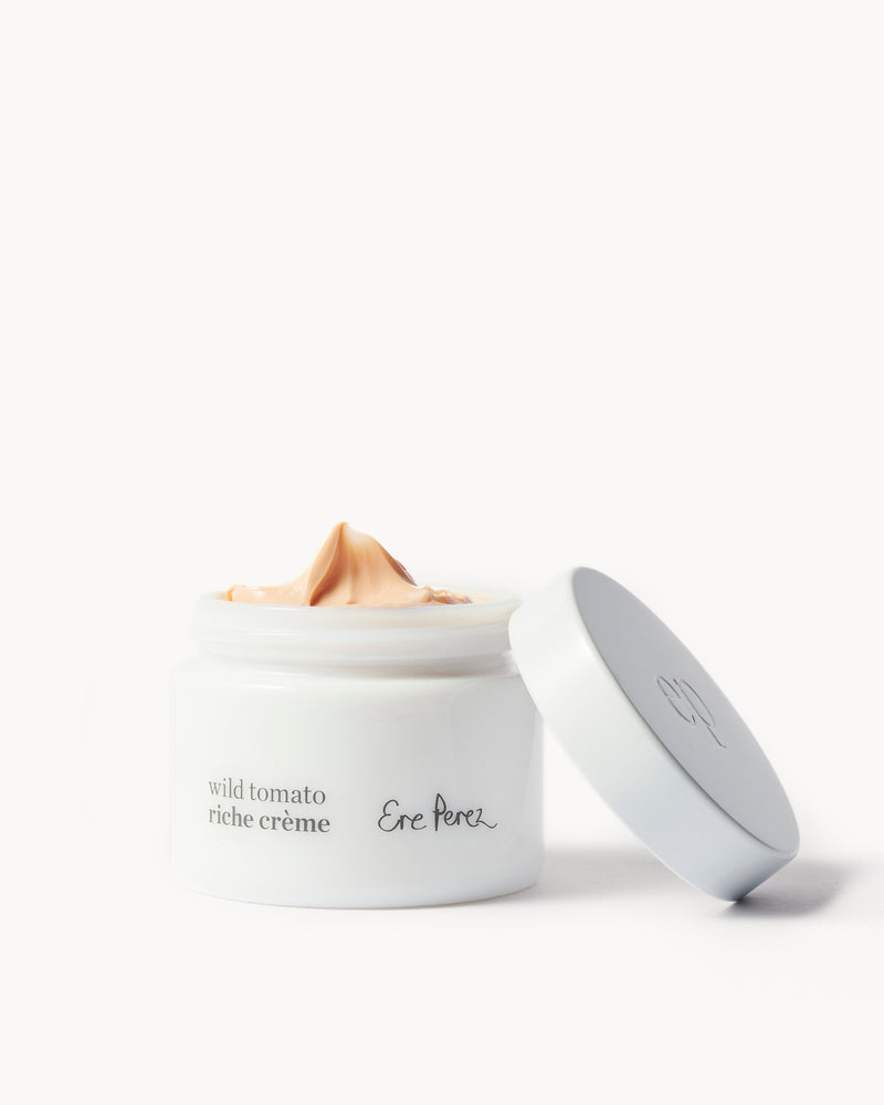 Wild Tomato Riche Creme with 'Ere Perez' branding on a white background