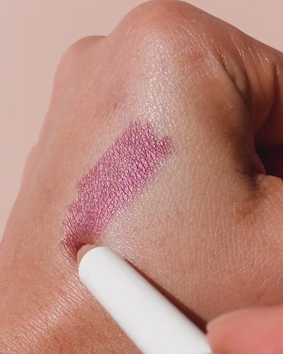 swatch of organic jojoba eye pencil by Ere Perez applied on the skin 